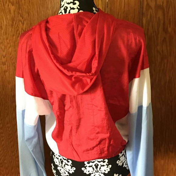 Champion Womens Nylon Warm Up Pullover Jacket RED - Picture 4 of 9